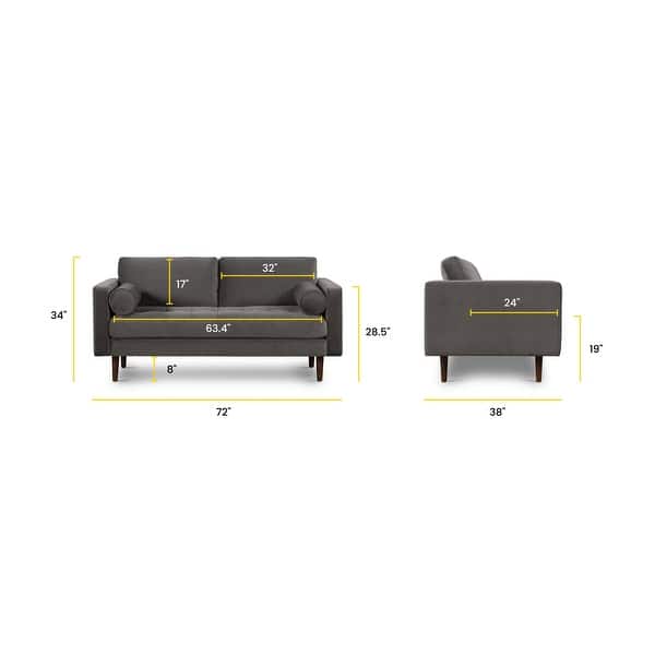 Poly and Bark Napa 72" Fabric Apartment Sofa Bed Bath & Beyond 29062819